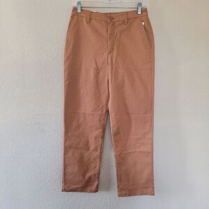 Brixton Victory Trouser Pants Womens Size 26W 27L High Rise Straight Leg Tan Nwt